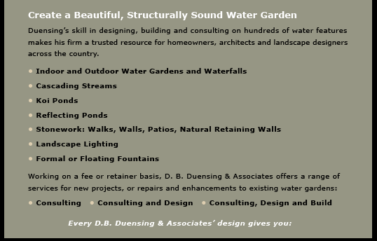 Koi Ponds, Floating Fountains